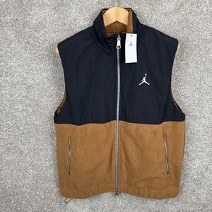 Nike Air Jordan Essentials Winter Vest Black Brown FD8628-281 Men's Small NEW‎